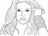 Coloring Shakira Pages Popular Coloringhome sketch template