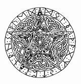Pentagram Celtic sketch template