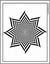 Geometric Coloring Pages Star Geometry Stripes Pattern Line Drawing Print Color Customize Point Drawings Getdrawings Printable Detailed Getcolorings Racing Strip sketch template