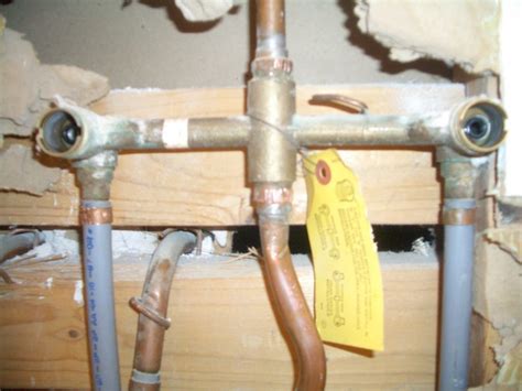 copper shower pipe  remove