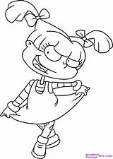 Angelica Pickles Rugrats Mewarnai Draw Nickelodeon Animados Kartun Reptar Bonikids Rugrat Angélica Gaddynippercrayons Susie Kunjungi Coloringall Lapiz Chuckie sketch template