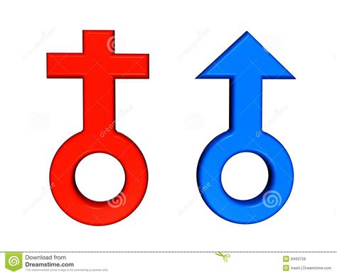 symbols of male and female pink and blue stock illustration 28933417