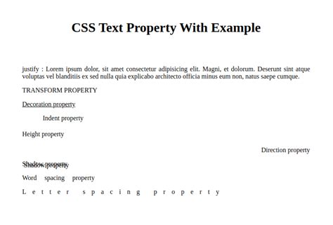 css text property   devnote