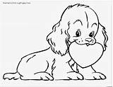 Coloring Pages Dog Puppy Cute Valentine Valentines Animal Dogs Hearts Drawing Puppies Cartoon Printable Heart Girls Realistic Colouring Kids Template sketch template