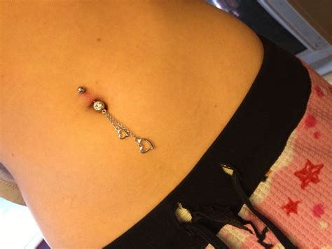 Dangly Heart Naval Piercing Belly Button Piercing Jewelry