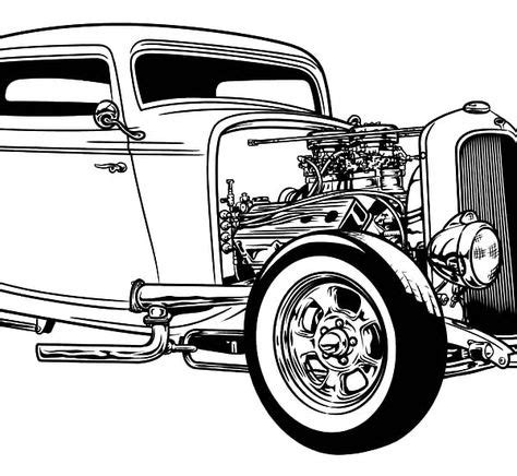 hot rod cars coloring pages images