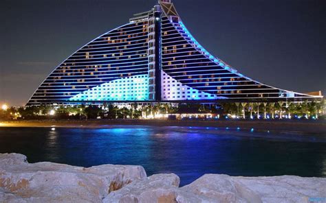 pictures jumeirah beach hotel  night wallpapers