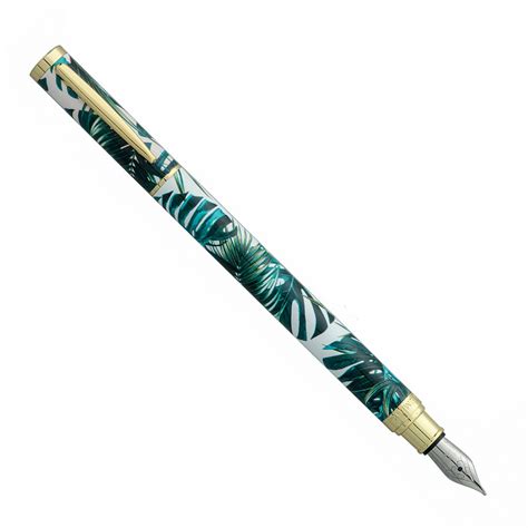 stylo plume plumink green addict metal capuchon vert  blanc chez scoleo fournitures scolaires