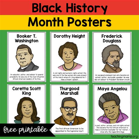 black history month posters  printable teaching mama