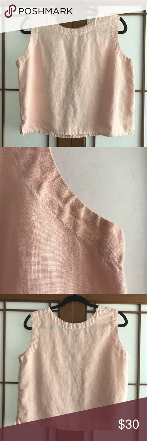 beautiful warm pale pink linen top linen top pink linen tops