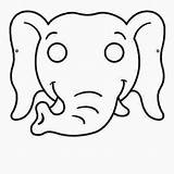 Elefante Mascaras Animales Mascara Kindergarten sketch template