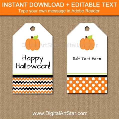 printable pumpkin gift tags halloween   tags digital art star