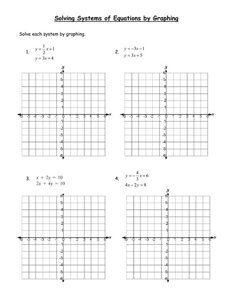 solving systems  equations  graphing worksheet answers  share