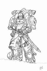 Warhammer Space Marine 40k Coloring Pages Master Chapter Deviantart Blood Salamanders Crimson Drawings Wolves Fantasy Stuff Books Cyberpunk Wars Episode sketch template