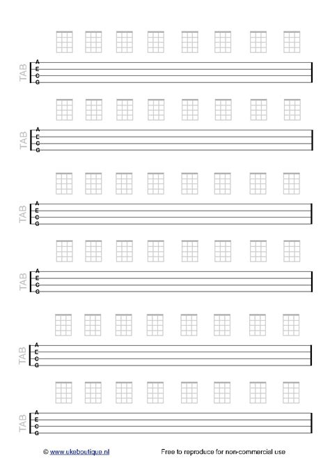 blank tab chord paper ukulele club amsterdam