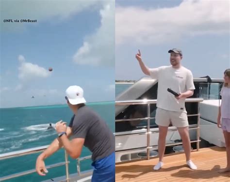 tom brady leggenda della nfl abbatte  drone   lancio da uno yacht quadricottero news