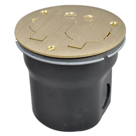 legrand wiremold  series    amp   outlet floor box brass db  home depot
