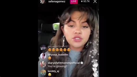 Selena Gomez Live On Instagram August 2018 Youtube