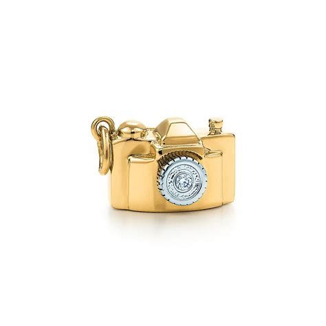 Camera Charm Diamond 18k Gold Tiffany And Co