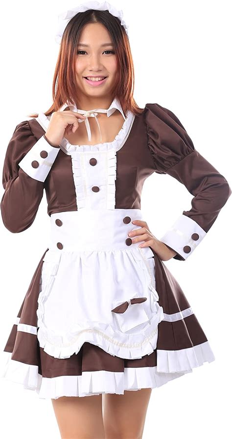 de cos maid culture cosplay costume maid dress 04 coffee s