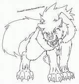 Wolf Anime Coloring Pages Howling Wolves Wings Lineart Pack Fighting Firewolf Drawing Moon Color Drawings Deviantart Getcolorings Girl Printable Animal sketch template