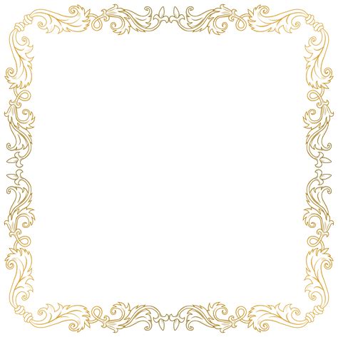 gold border clipart transparent   cliparts  images  clipground