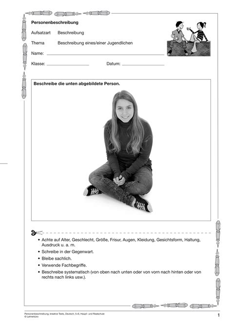 personenbeschreibung  klasse