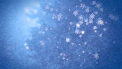 Winter Christmas Background Falling Snowflakes And Stars Stock Footage