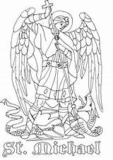 Coloring Michael St Catholic Pages Saints Archangel Color Clipart Saint Archangels Kids Drawing Michel Holy Angel Colouring Adult Crafts Printable sketch template