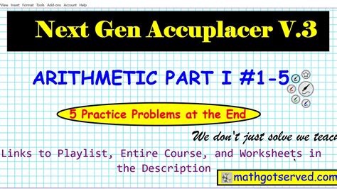 accuplacer arithmetic vol    pass   tips tricks success
