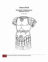 Breastplate Righteousness Coloring Worksheets Template Testament Books Pages sketch template