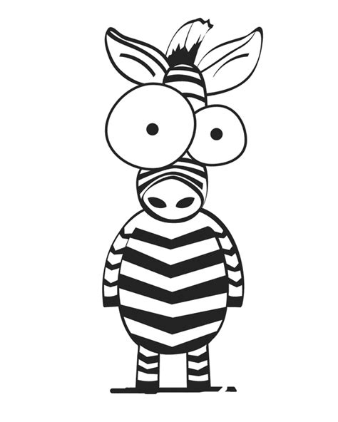 cartoon zebra coloring coloring pages