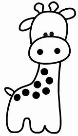 Giraffe Cute Easy Drawings Drawing Animal Coloring Pages Pixabay Toy sketch template