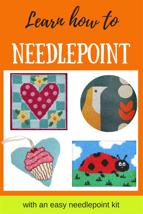 learn   needlepoint  picking   easy needlepoint kit