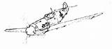 Messerschmitt Bf109 sketch template