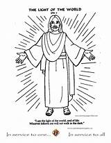 Light Jesus Coloring Pages Printable Color Comments Getcolorings sketch template