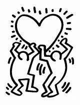 Keith Haring Coloring Kids Pages Cute sketch template