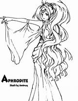 Aphrodite Goddess Colouring Kidsplaycolor Colorier Hephaestus Mythologie Fashions sketch template