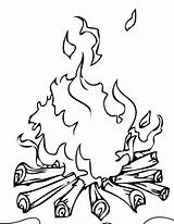 Bonfire Clipart Colouring Cliparts Fire Library Coloring Clip sketch template