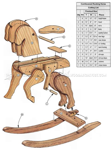 wooden rocking horse plans woodarchivist