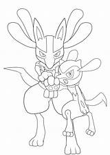 Coloring Sphere Getcolorings Lucario Mega sketch template