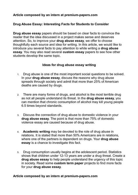 essay  teen drug abuse  essays  thatsnotus