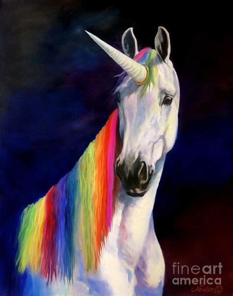 rainbow unicorn painting  jeanne newton schoborg