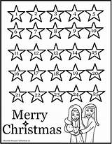 Advent Calendar Nativity Coloring Pages Christmas Sunday School Printable Stars Color Lesson Church Catholic Clipart Kids Colouring Religious Calendars Crafts sketch template