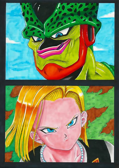 Cell Versus Android 18 By Acid Flo On Deviantart