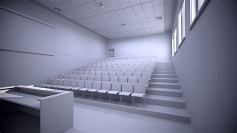 lecture hall scene  model turbosquid