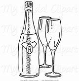 Wine Bottle Coloring Champagne Pages Line Beer Drawing Clipart Flute Getcolorings Getdrawings Printable sketch template