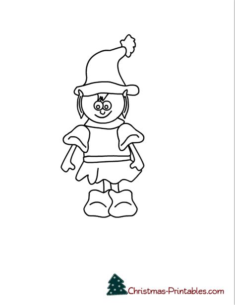 printable elves coloring pages