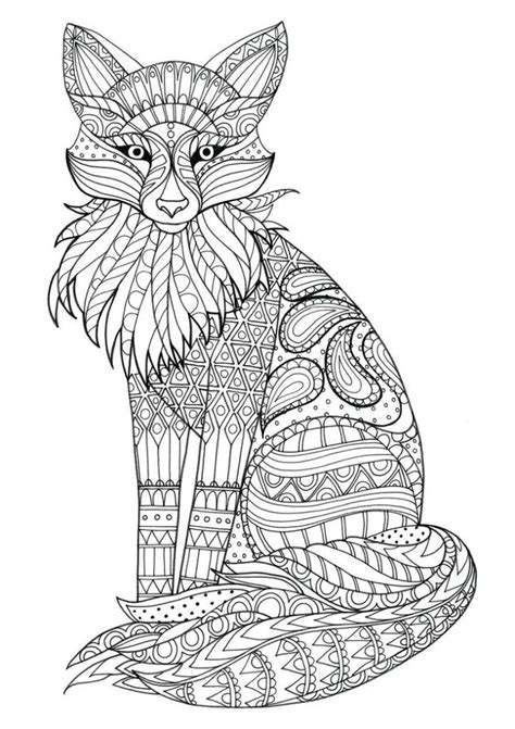 mandala fox coloring pages tedy printable activities