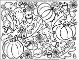 Coloring Fall Pages Autumn Printable Collage Sheets Kids Color Adults Themed Print Disney Flowers College Sheet Pumpkin Students Clipart Basketball sketch template